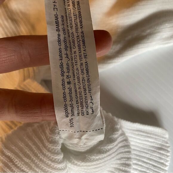 Zara Long sleeve button front Sweater Cardigan with pockets 100% cotton 18-24mo - Picture 3 of 6